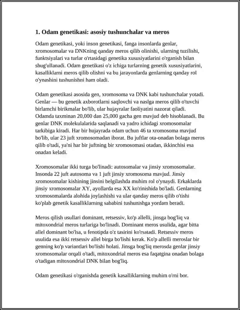 ODAM GENITIKASI VA TIBBIY GENITIKA 3