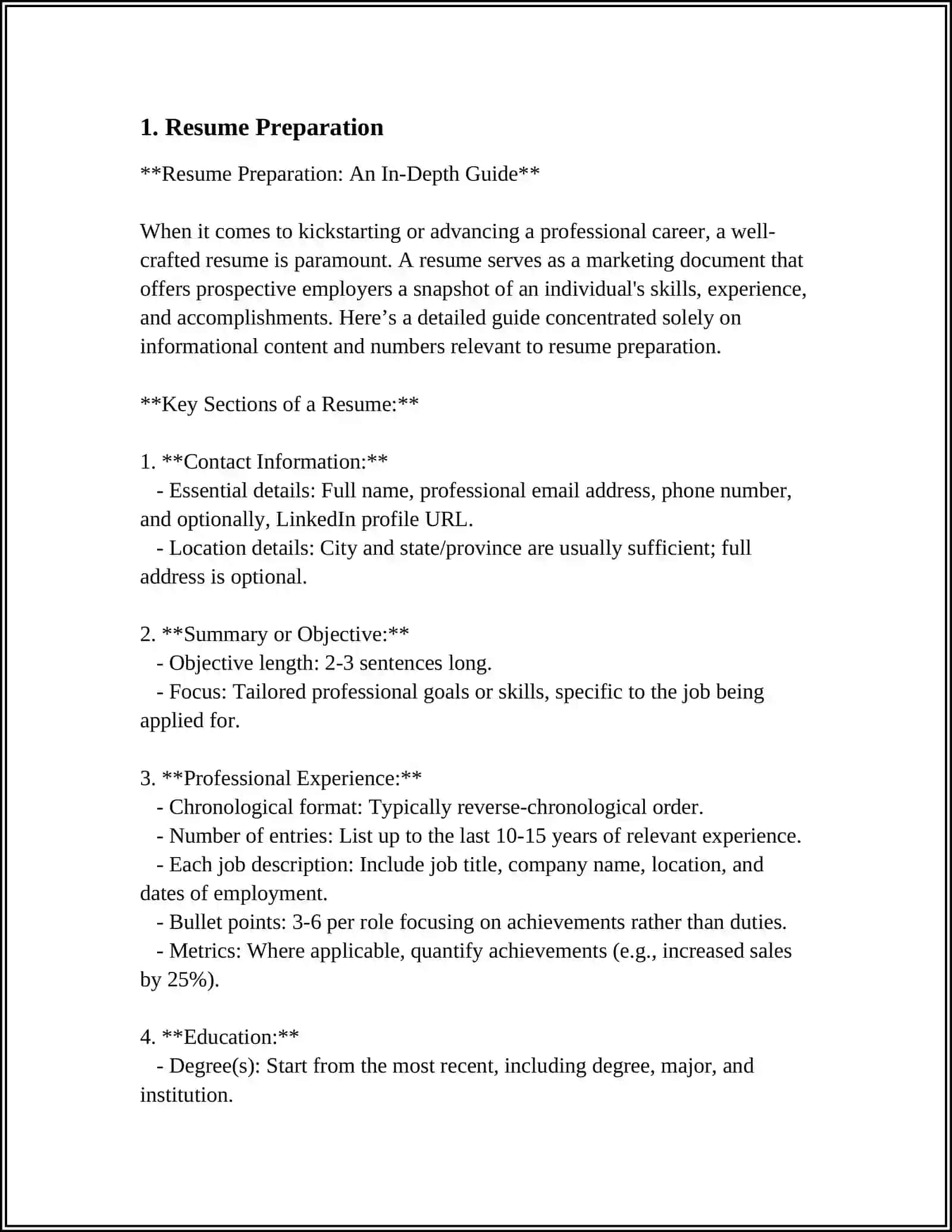 Resume Preparation: An In-Depth Guide 3