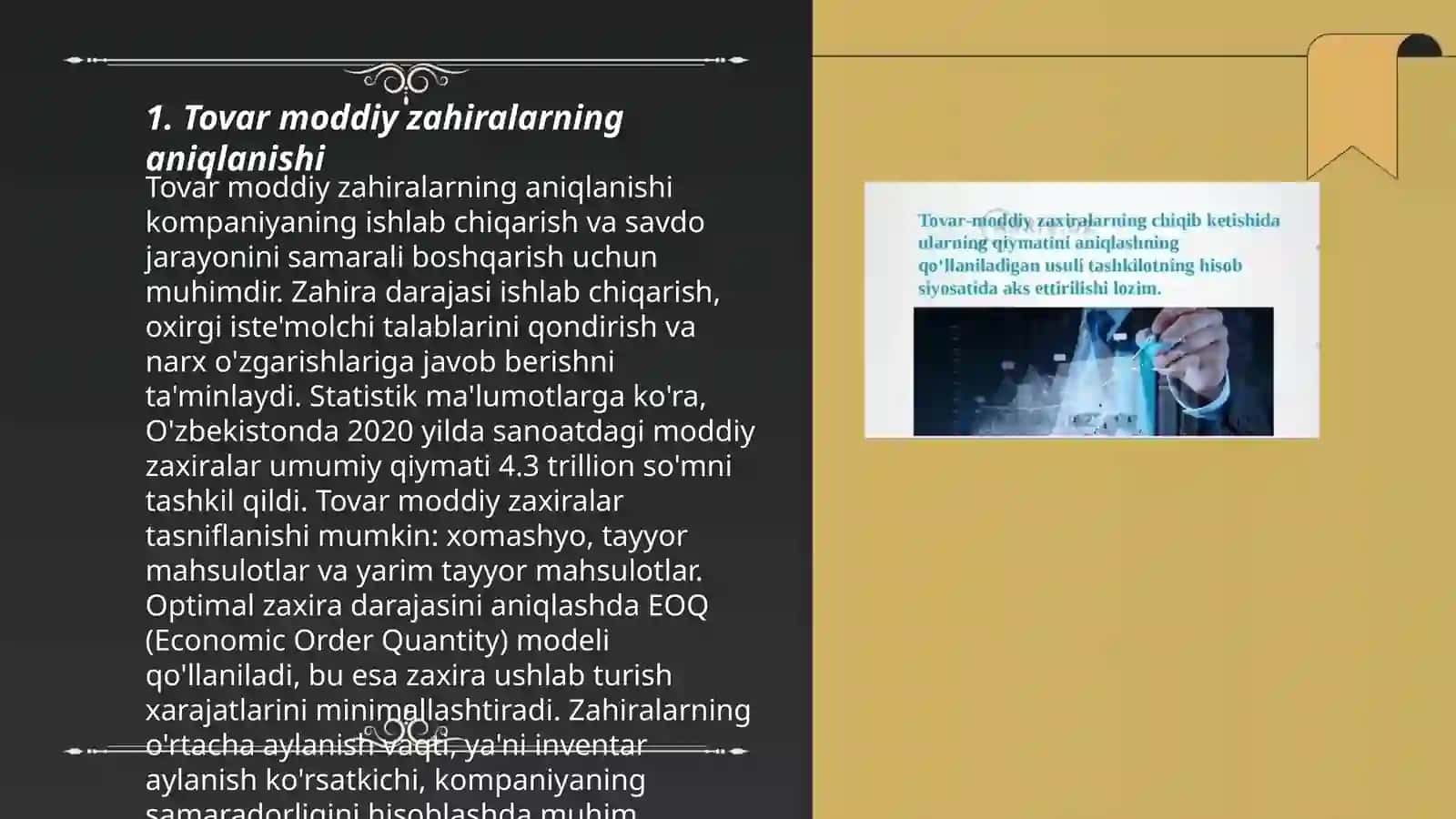 Buxgalteriyada tovar moddiy zahiralar hisobi 3