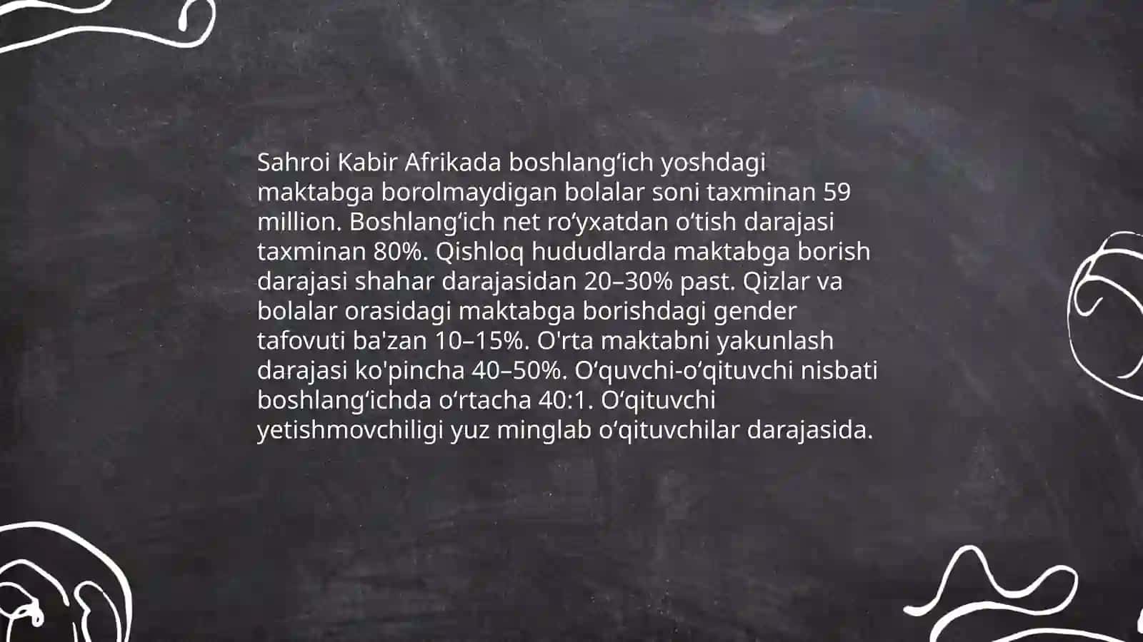 Afrika mamlakatlarida ta'lim muommolari va tarbiya jaronlari 3
