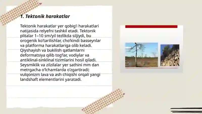 Relyef hosil qiluvchi omillar 3