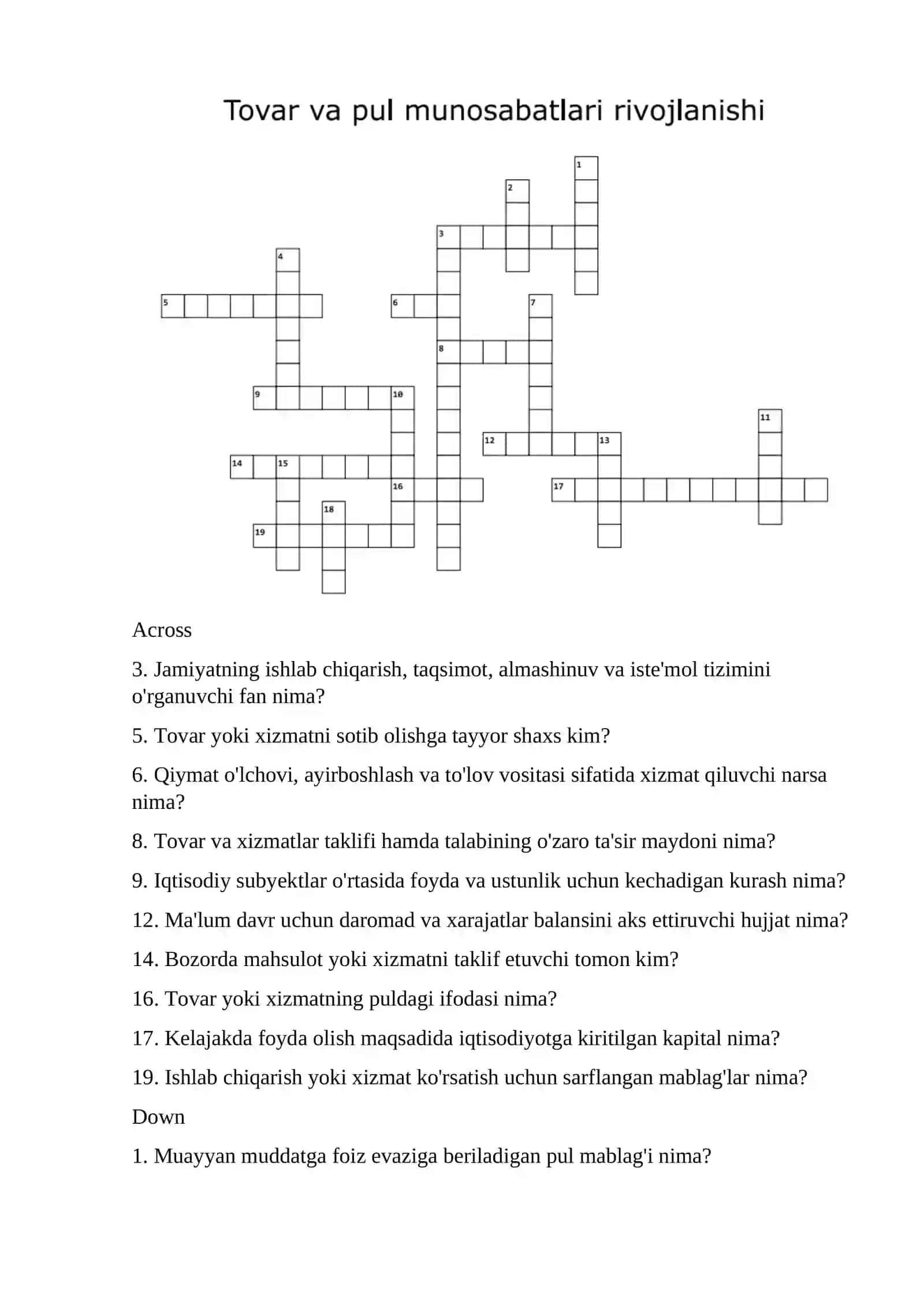 Iqtisodiy tizim modellari 3