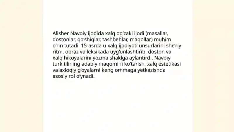 Alisher Navoiy ijodida folklor an'analari 3