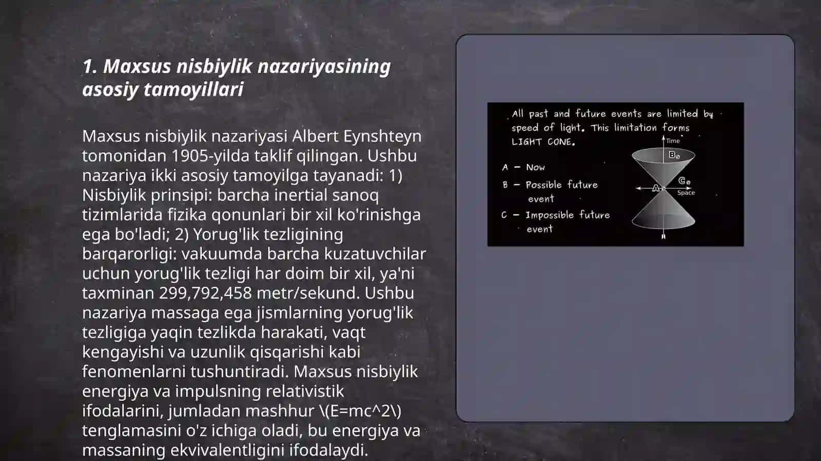 Maxsus nisbiylik nazariyasi 3