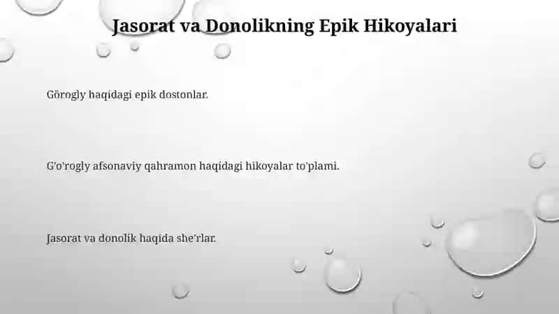 Goʻroʻgʼli turkumi dostonlari tahlili 3