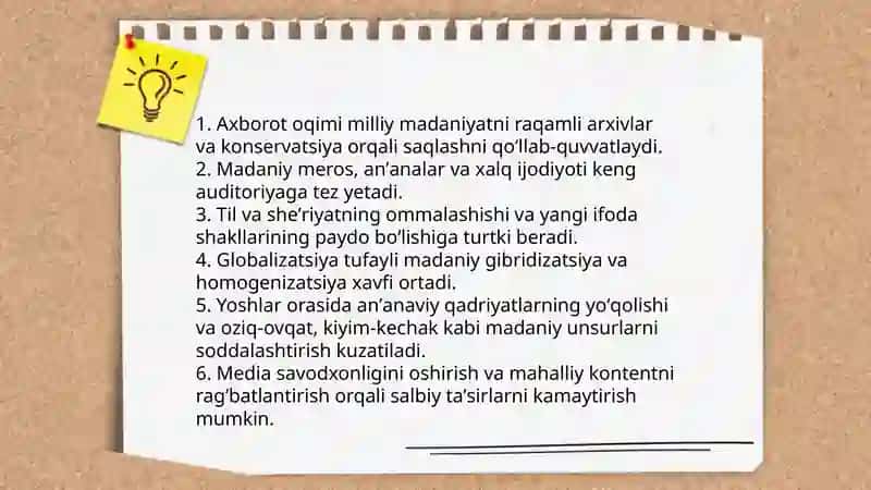 Axborot oqimi va madaniyat 3