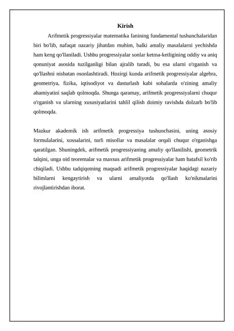 Arifmetik progressiya 3
