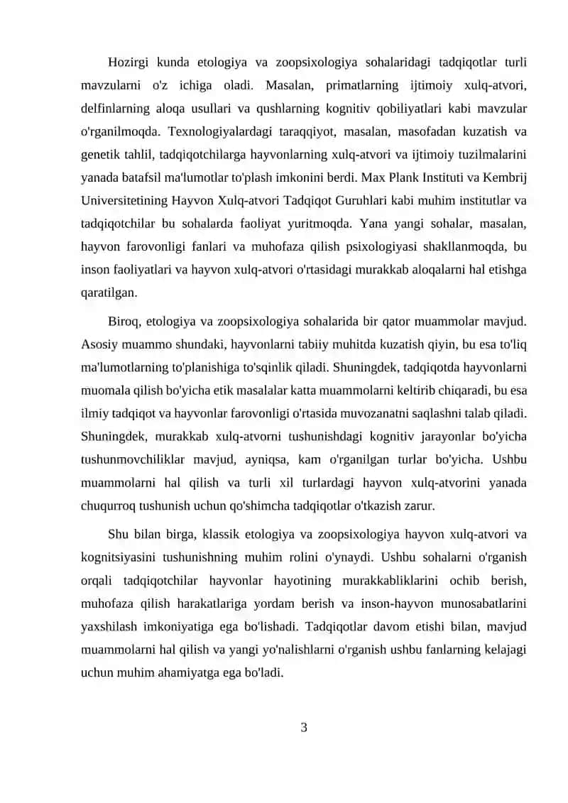 Etologiya va Zoopsixologiya 3