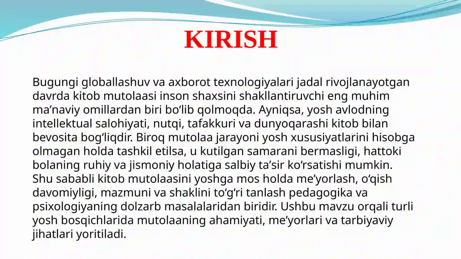 Kitob mutolaasining yoshga doir meʼyorlari 3
