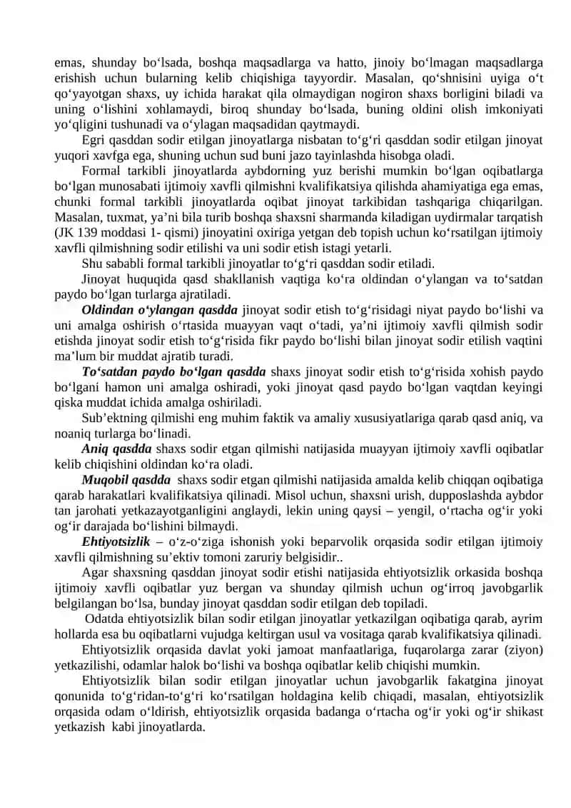 Jinoyatning sub’ektiv tomoni 3