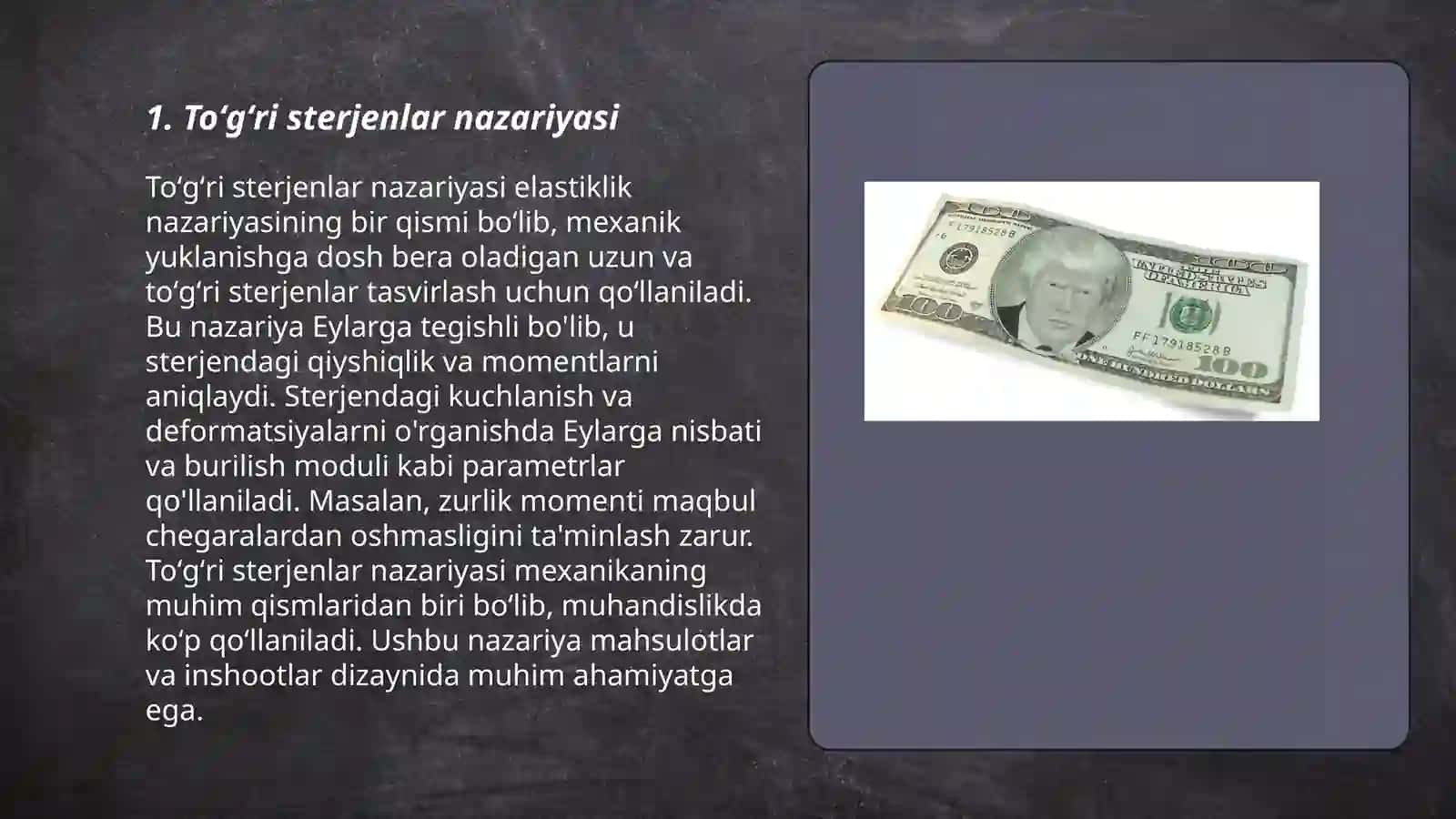 Toʻgʻrir sterjenlarning choʻzilishi va siqilishi 3