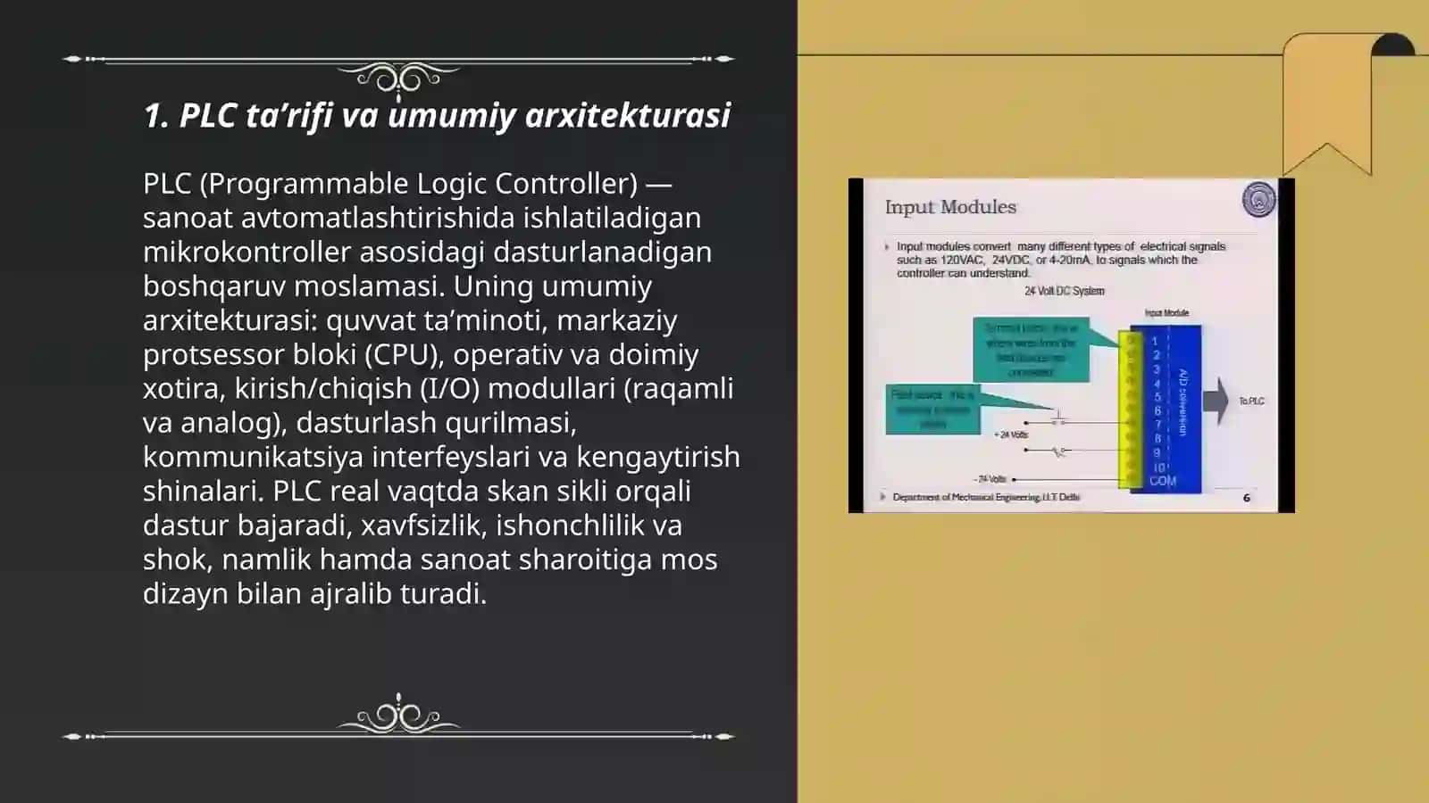 PLC (Programmable Logic Controller) tuzilishi va ishlash prinsipi 3