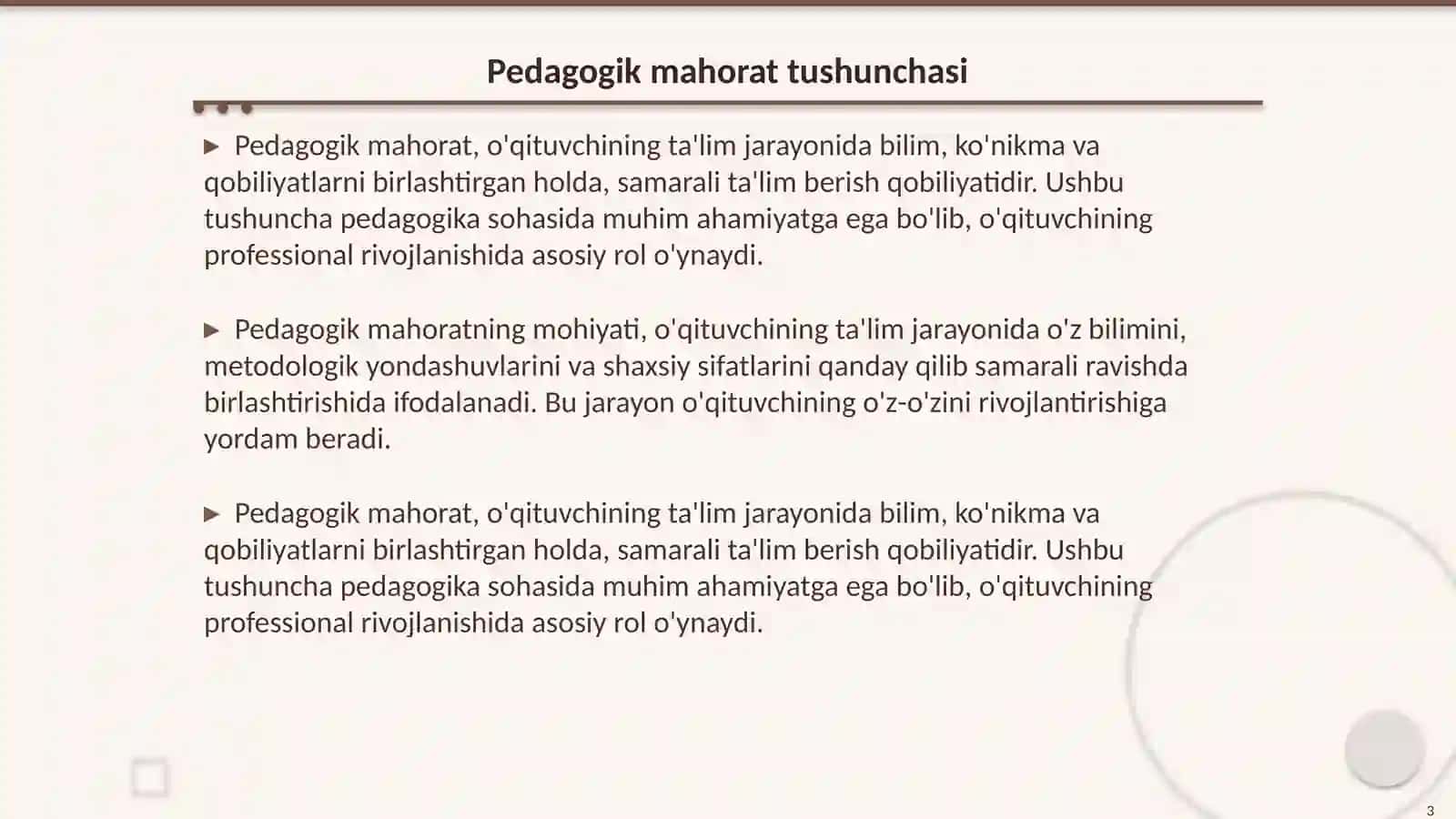 Pedagogik mahoratning asoslari va mohiyati 3