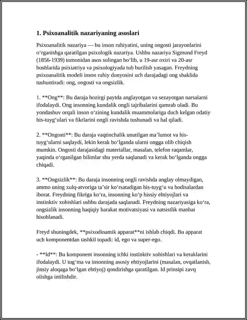 Psixoanalitik nazariya 3