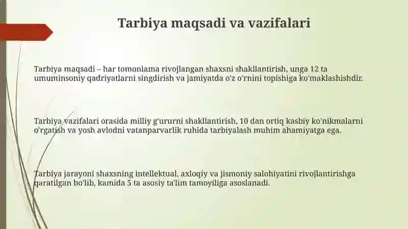 Tarbiyaning maqsad va vazifalari 3