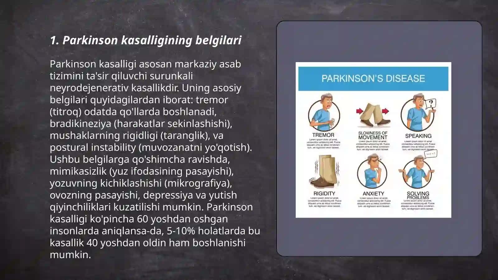 Parkinson kasalligi haqida 3