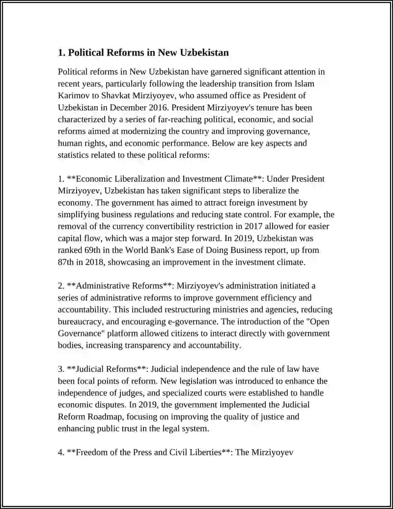 Political Reforms in New Uzbekistan 3
