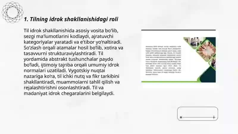 Psixik jarayonlarning shakllanishida tilning ahamiyati 3