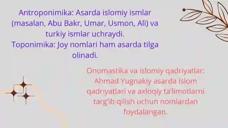 Hibbatul xaqoyiqdagi onomostika 3