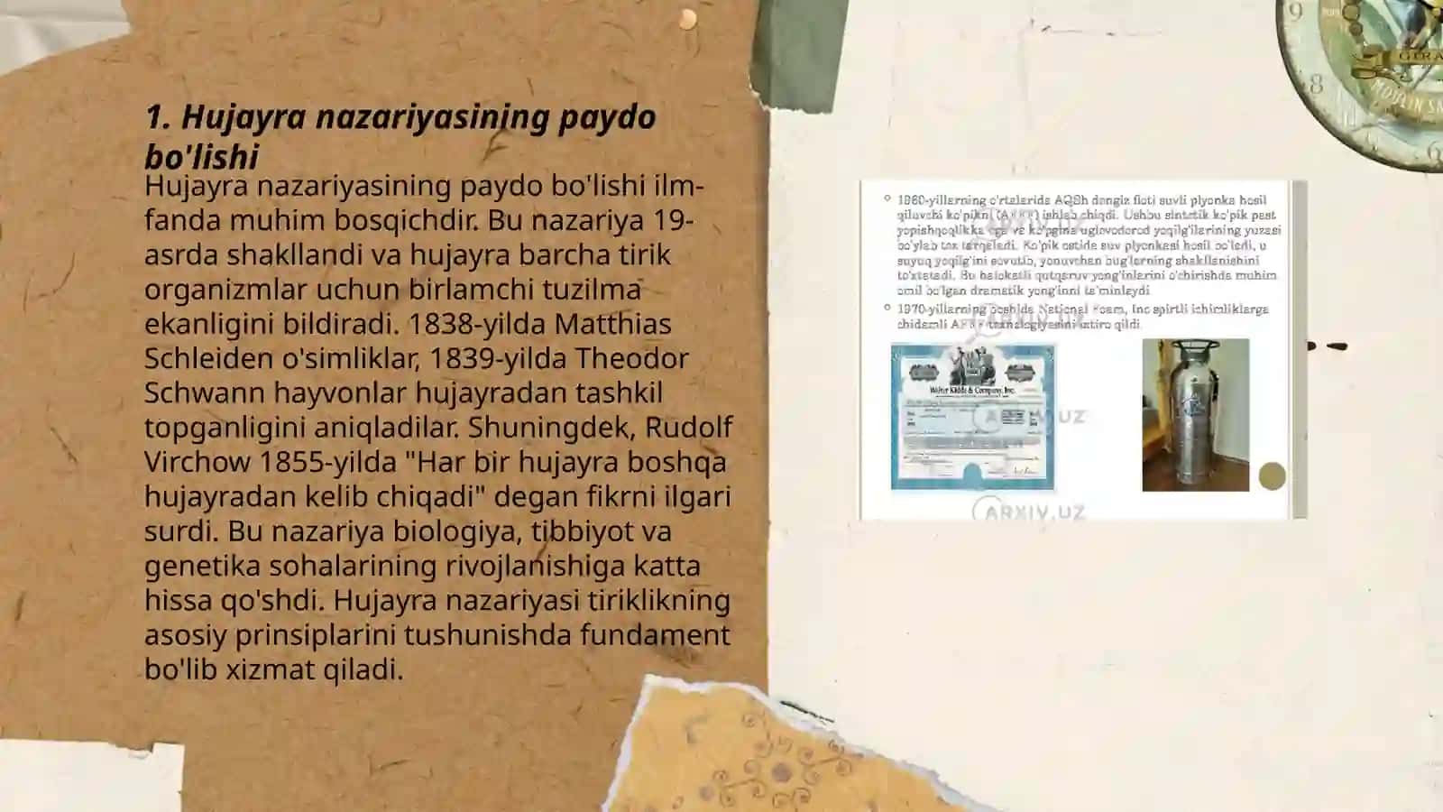 Hujayra nazariyasini yaratilish tarixi 3