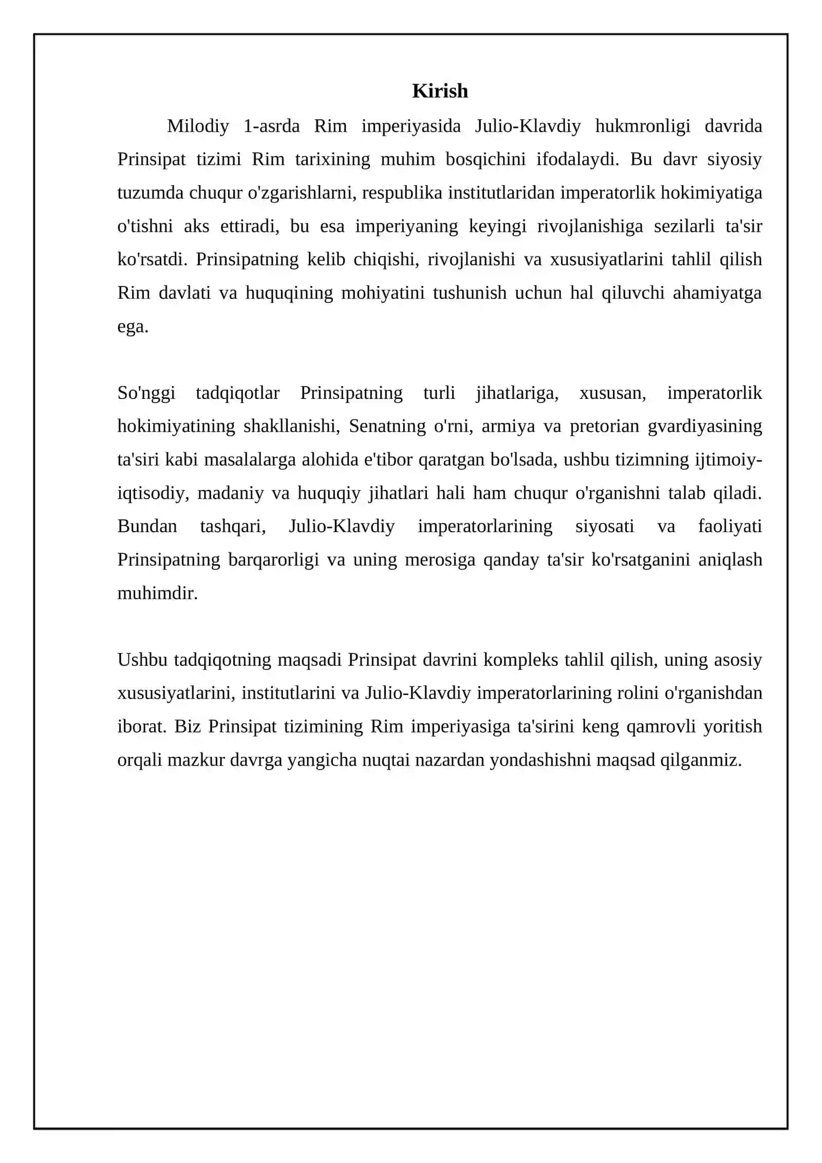 Prinsipatning o'rnatilishi va xususiyatlari 3