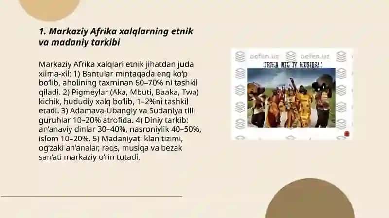 Markaziy Afrika xalqlari madaniyati 3