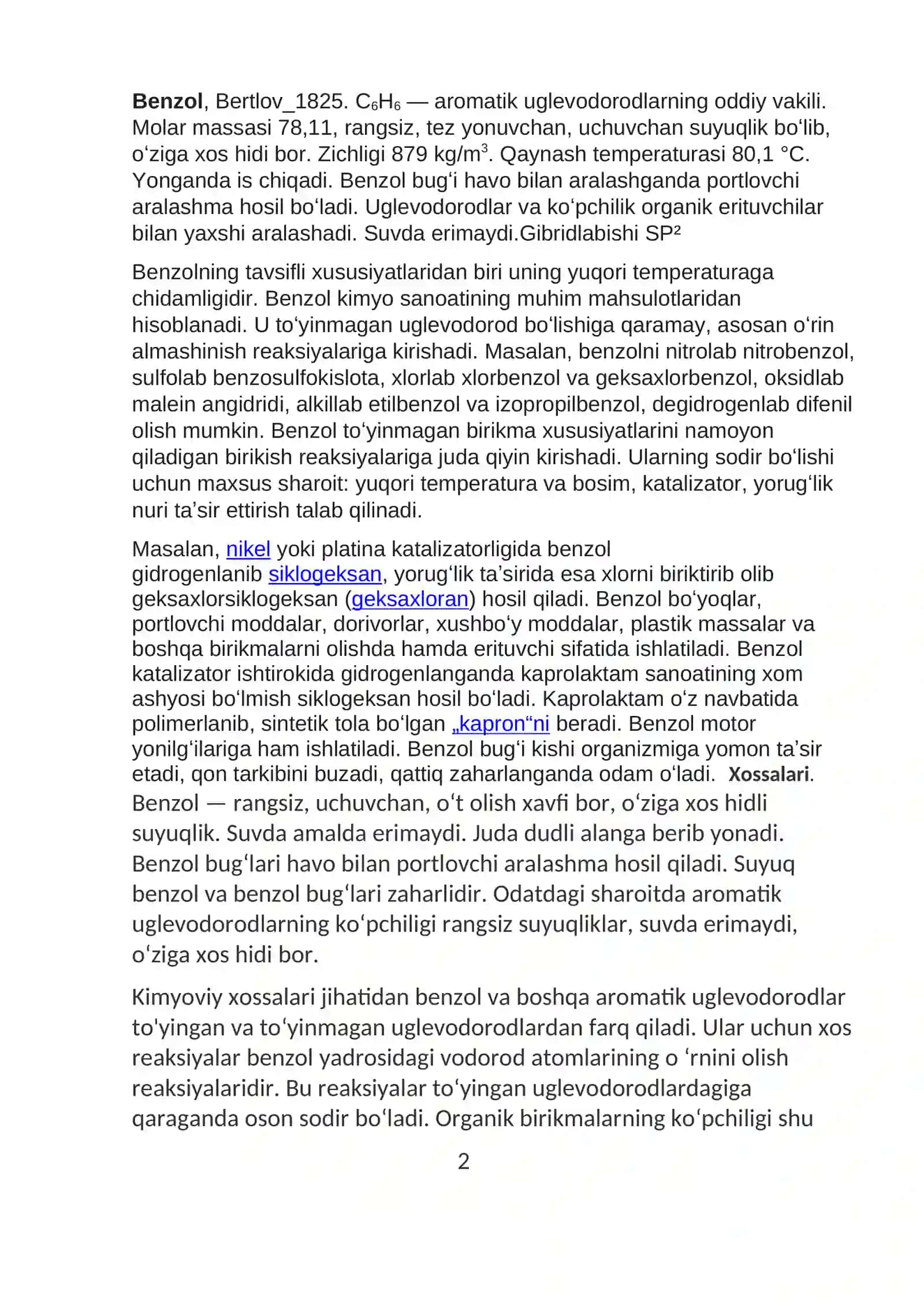 Benzolni gaz fazada oksidlash bilan malein angidrid ishlab chiqarish texnolologiyasidagi oksidlash kolonnasini hisoblash 3