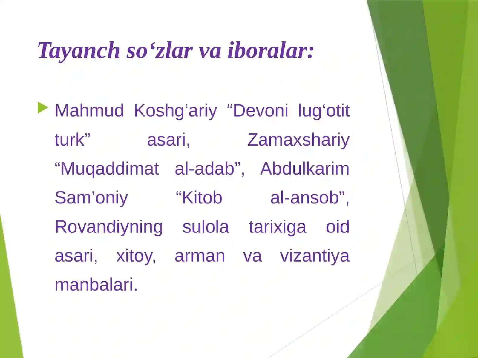 IX – XIIIasrlar boshlari arab-fors manbalari(2) 3