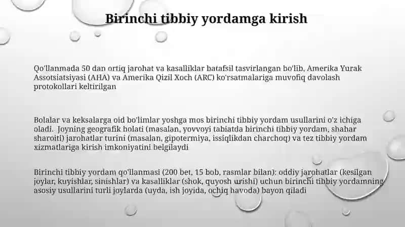 Umumiy jarohatlar va kasalliklar 3