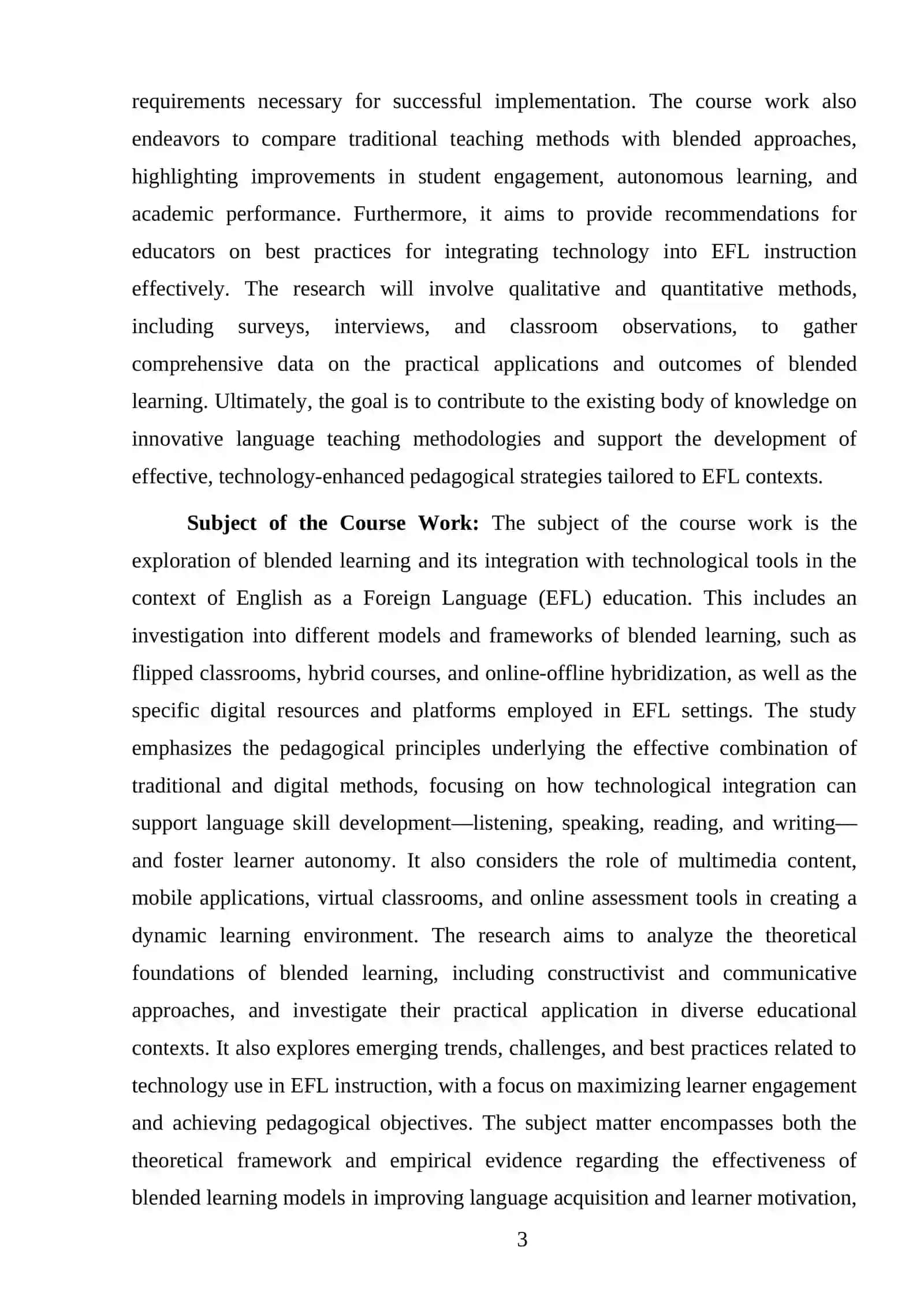 BLENDED LEARNING AND TECHNOLOGY INTEGRATION IN EFL CLASSES 3