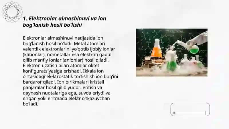 Kimyoviy bogʻlanishning hosil boʻlishi 3