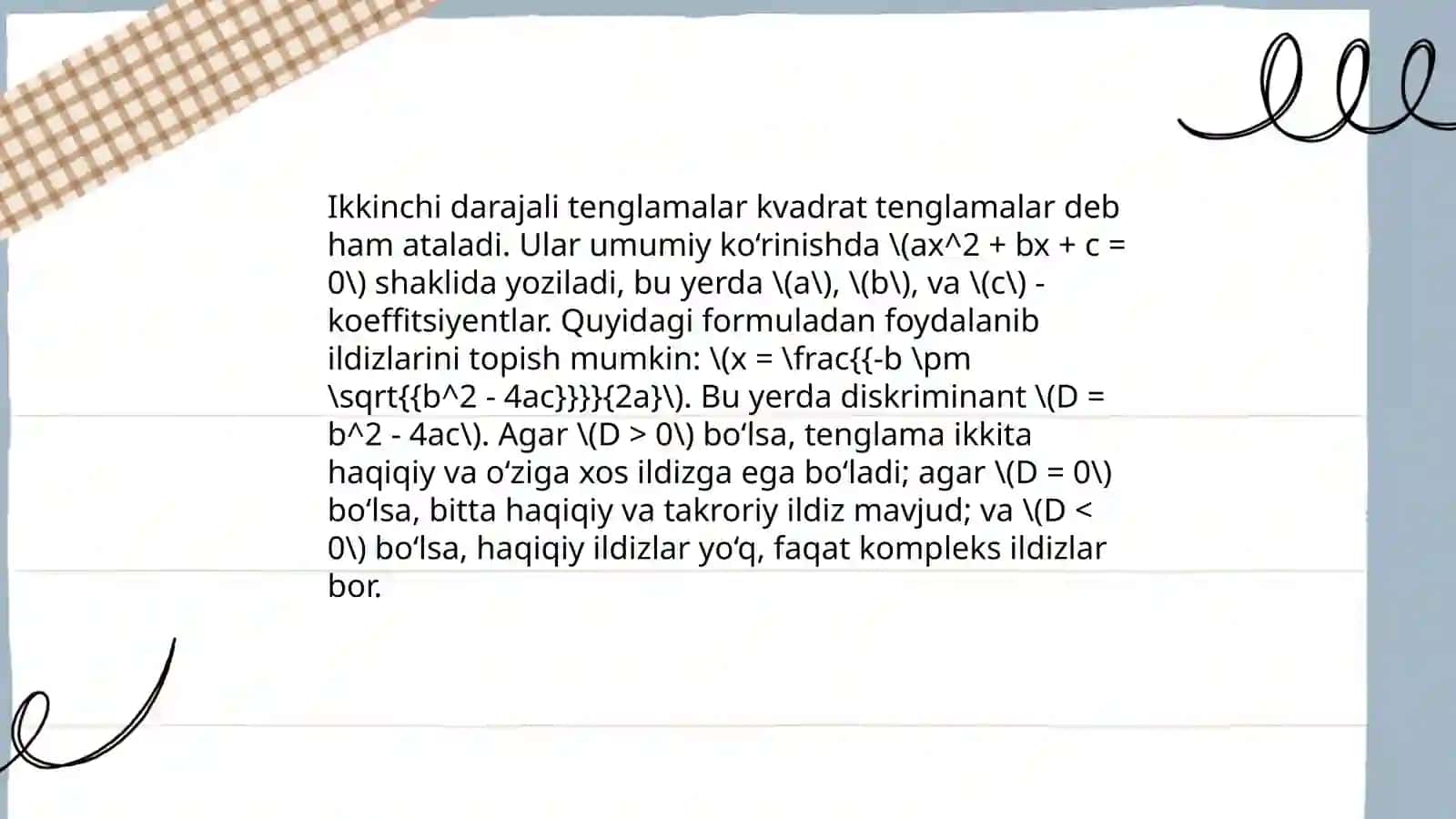 Ikkinchi darajali bolaklar 3