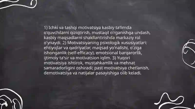 Kasbiy ta'lim faoliyatining psixologik xususiyatlari 3