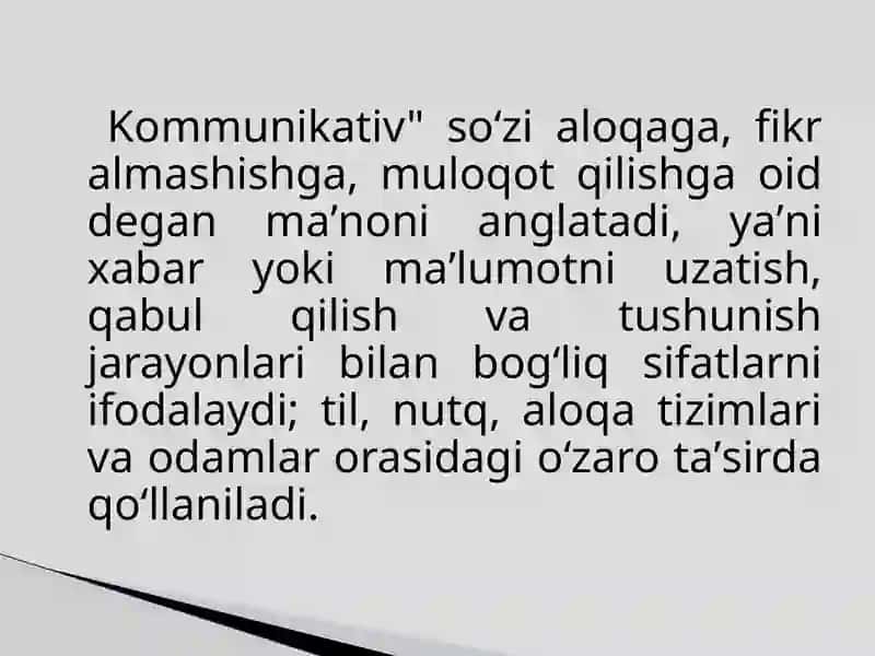 KOMMUNIKATIV MALAKA VA PEDAGOGIK TA’SIR KO’RSATISH 3