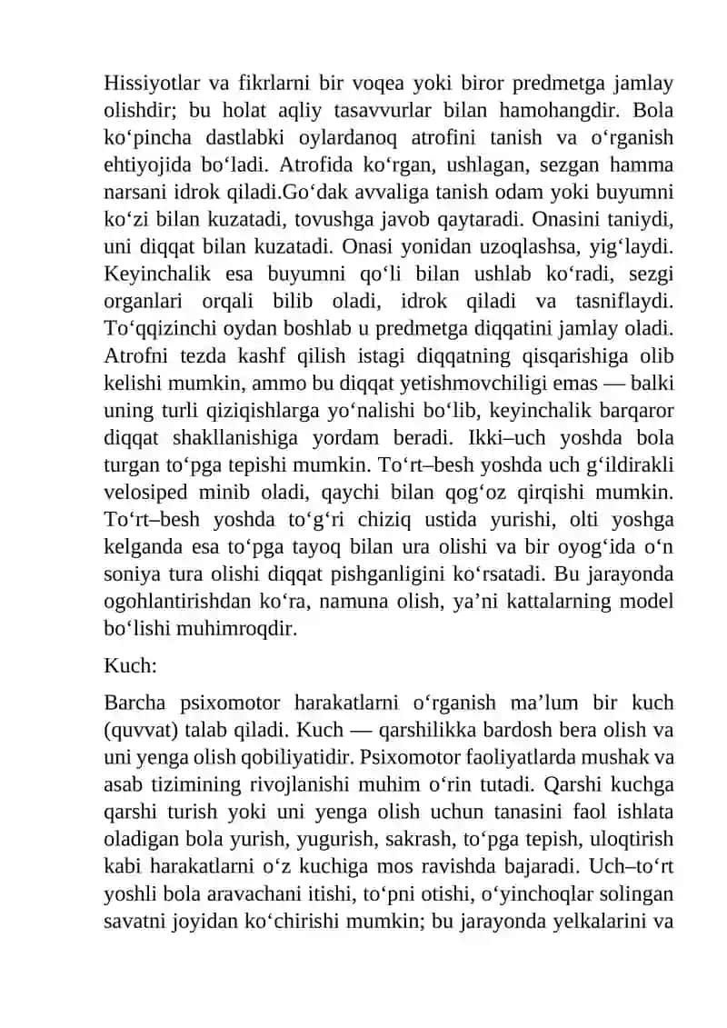 inson psixomotorikasi xarakteristikasini aniqlash 3