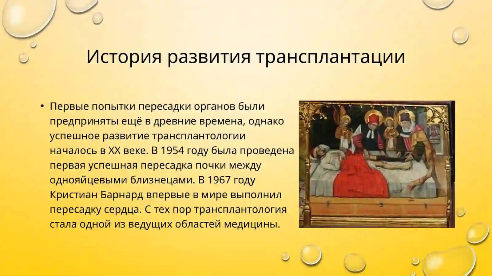 Развитие трансплантации на современном этапе 3