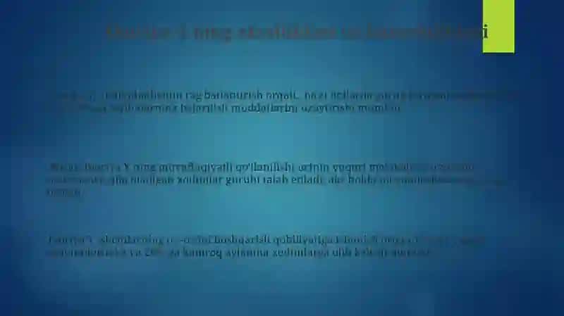 D.Makgregorning “X” va “Y” nazariyasi 3