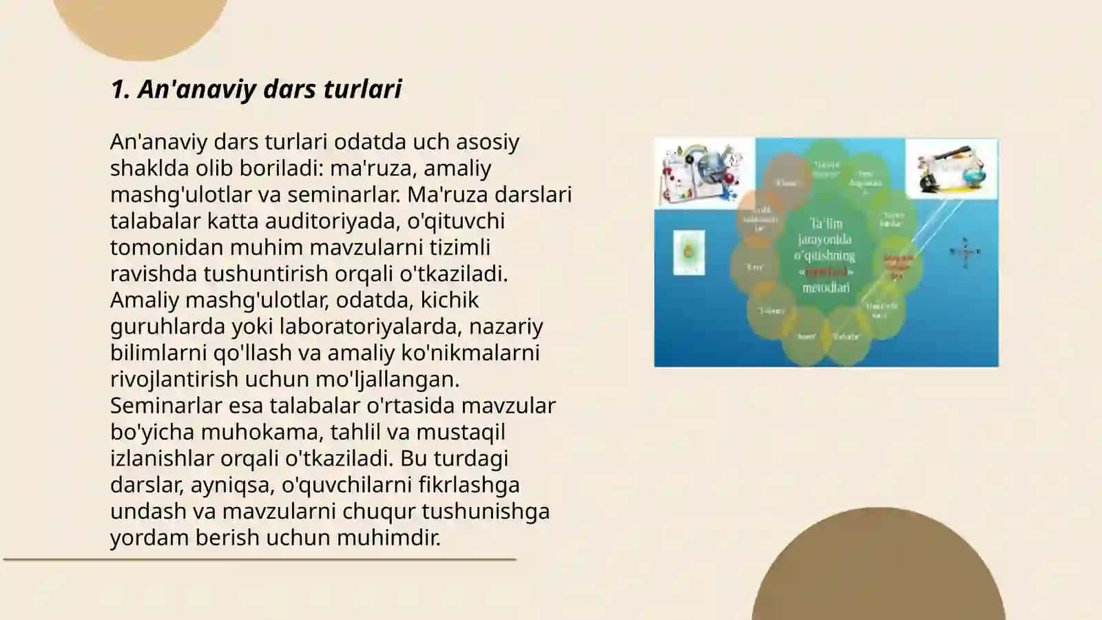 An'anaviy va noan'anaviy dars turlari va amaliy ahamiyati 3