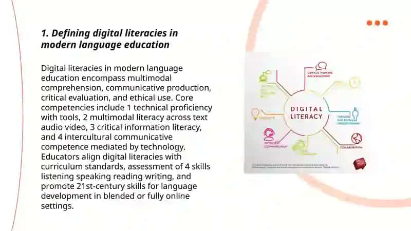 Defining digital literacies in modern language education 3