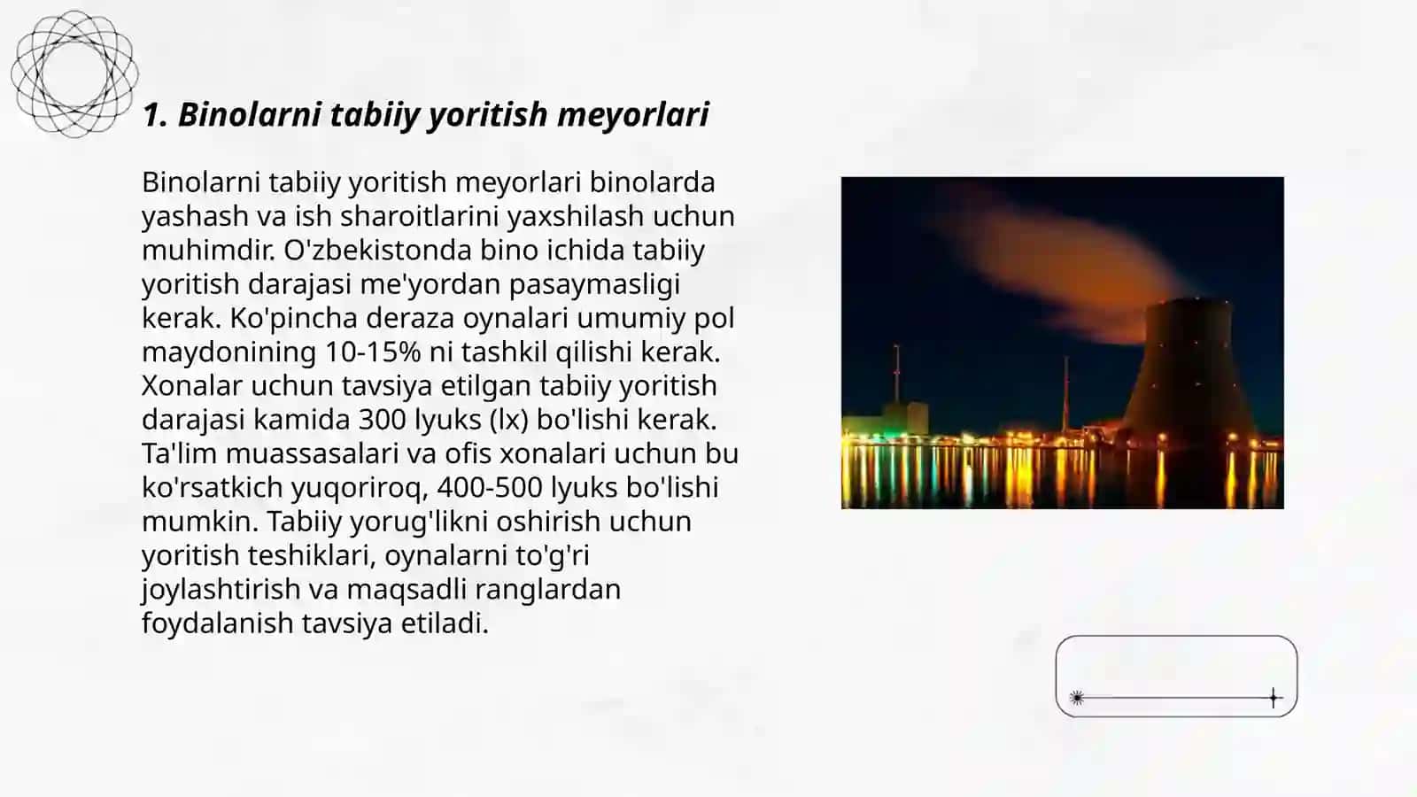 Binolarni yorituv meyorlari va samaradorligi 3