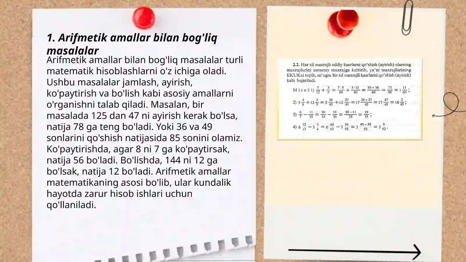Arifmetik amallar bilan bog'liq masalalar 3