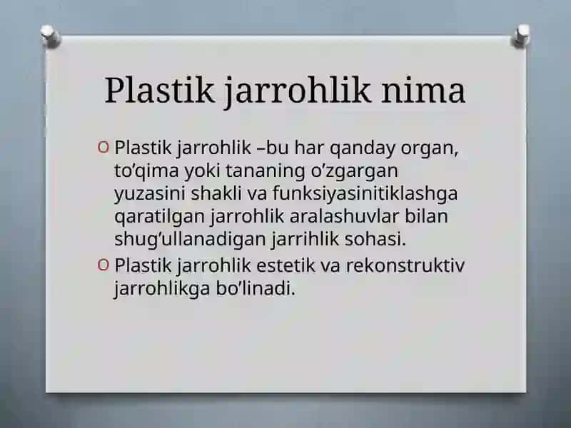 Plastik jarrohlik 3