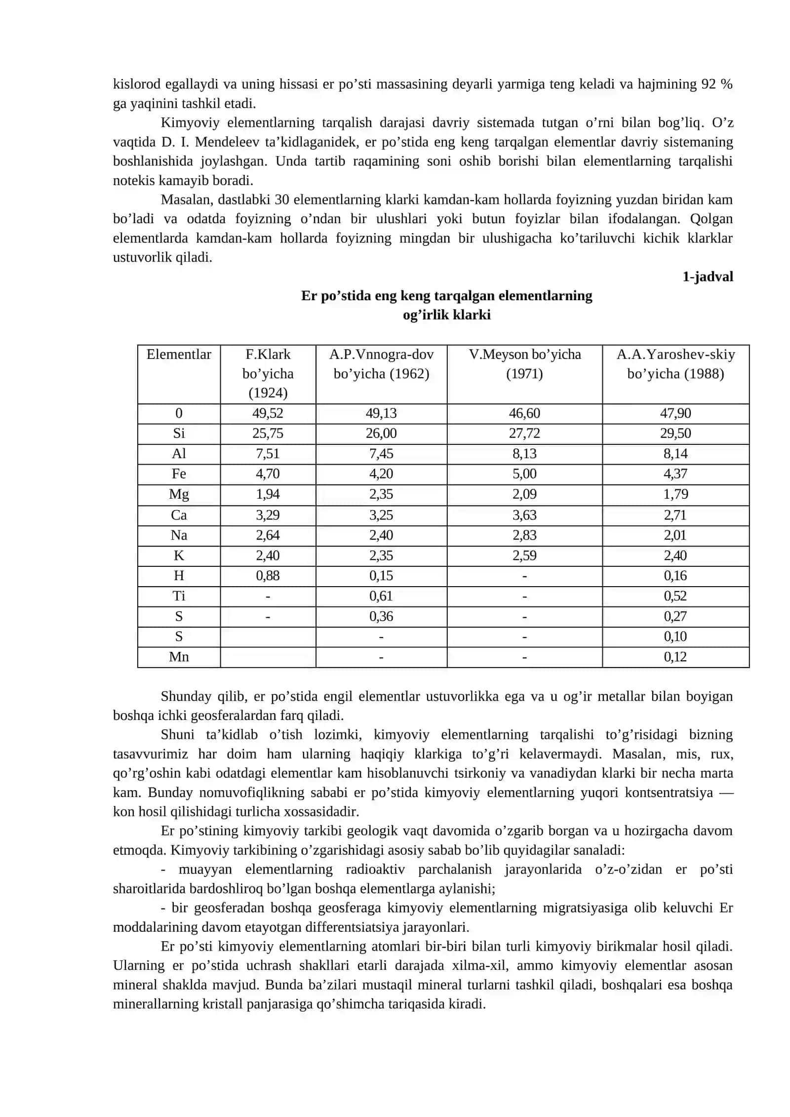 Yerning litosfyera qobig`i va uning xususiyatlari 3