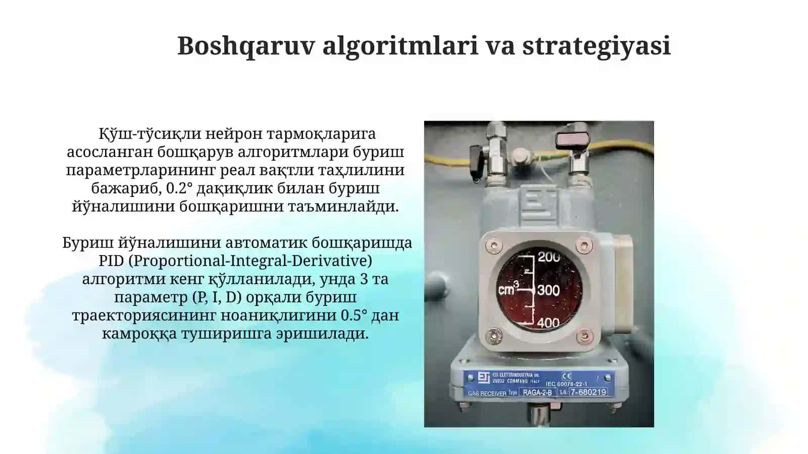 Yo'naltirilgan burg'ilashni avtomatik boshqaruvi 3
