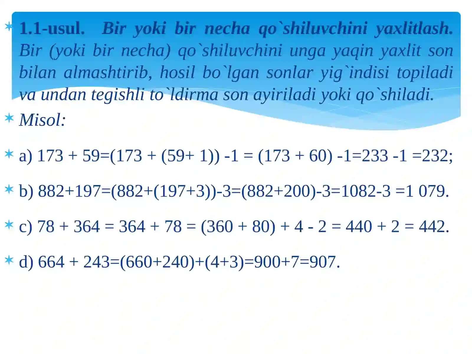 METOD BO'YICHA OLCHASHNI O'RGATISH USTOZLIGI 3