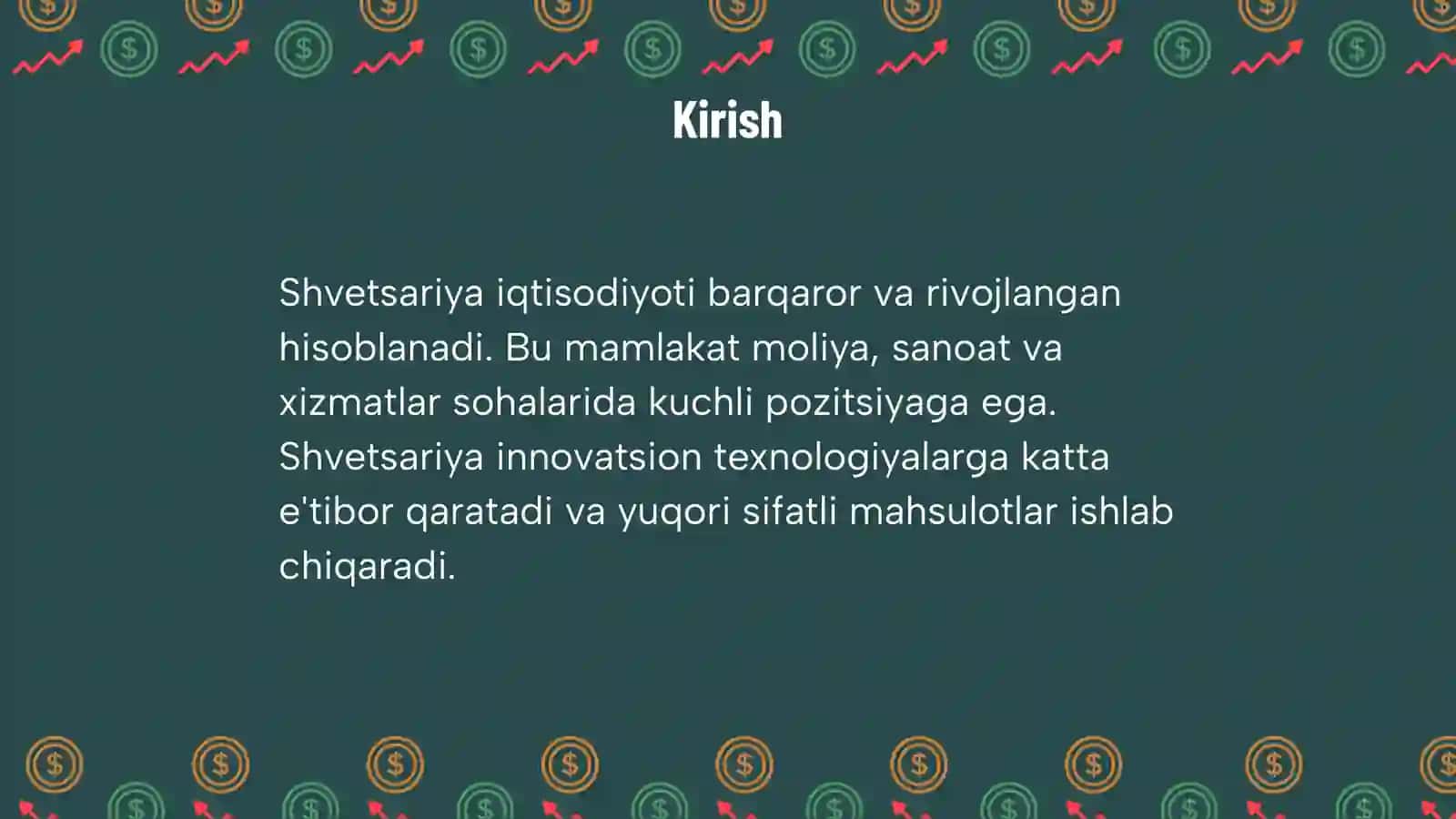Shvetsariya iqtisodiyoti 3