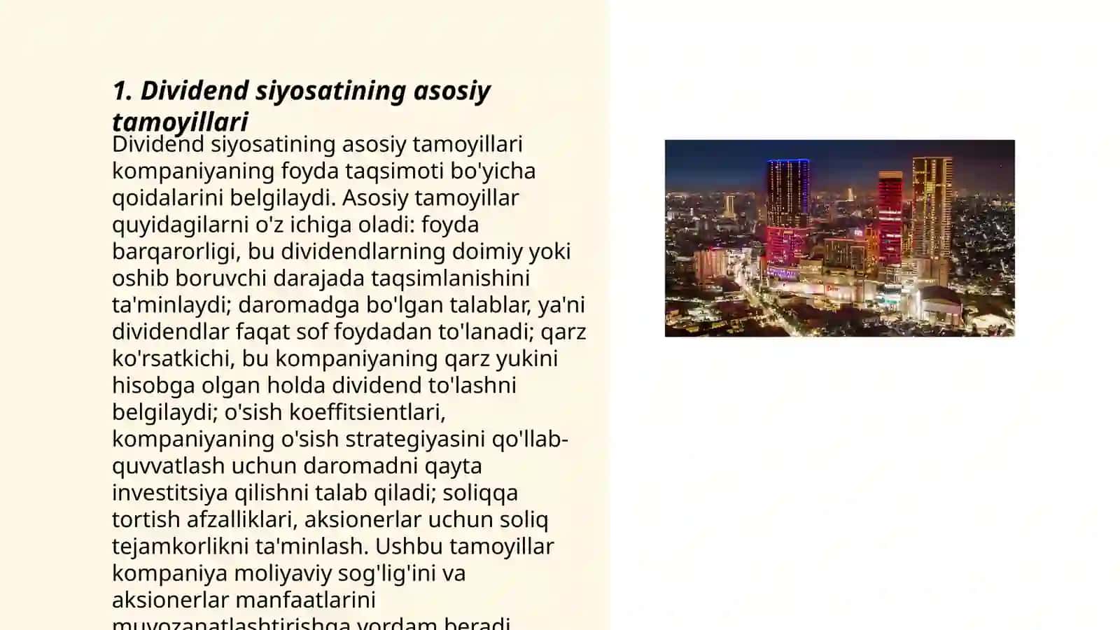 Dividend siyosati va ichki moliyalashtirish 3