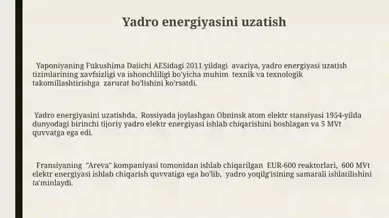 Energiyani uzatish jarayonlari 3