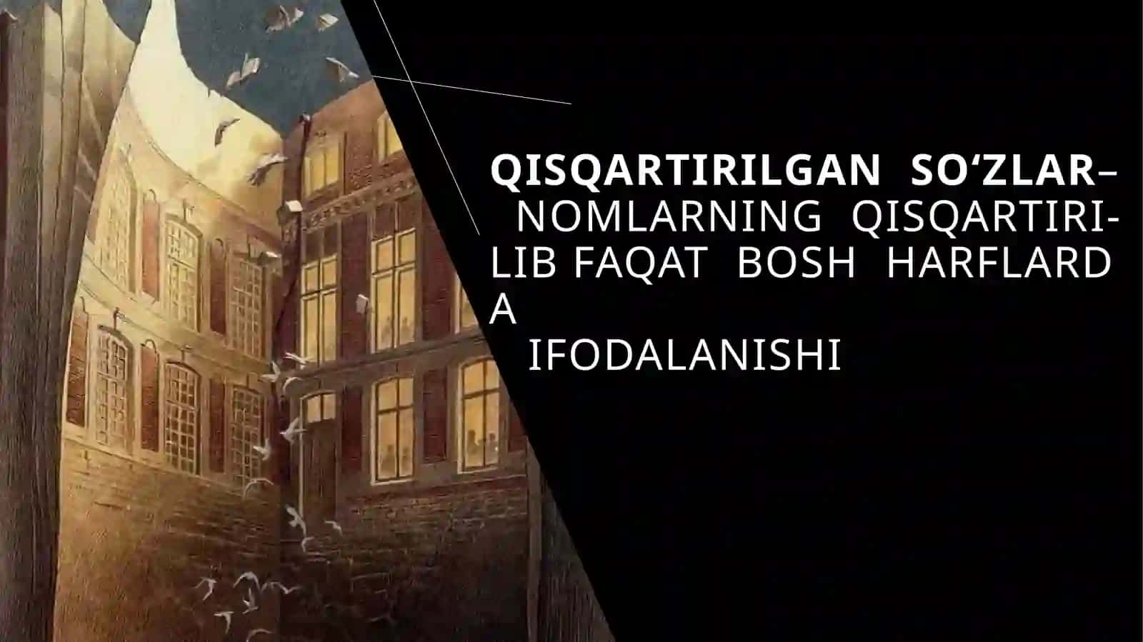 O’zbek tilidagi qisqartma so’zlarning lingvistik bazasini yaratish 3