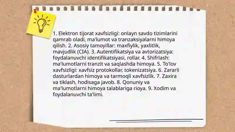Elektron tijorat xavfsizligi 3